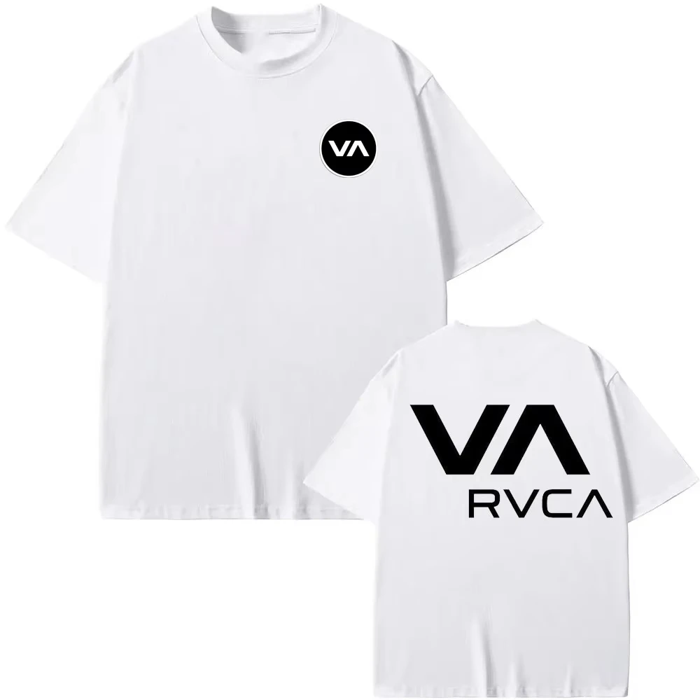 Streetwear Brand Clothing - Koszulka RVCA Czarna Letnia Bawełniana Koszulka